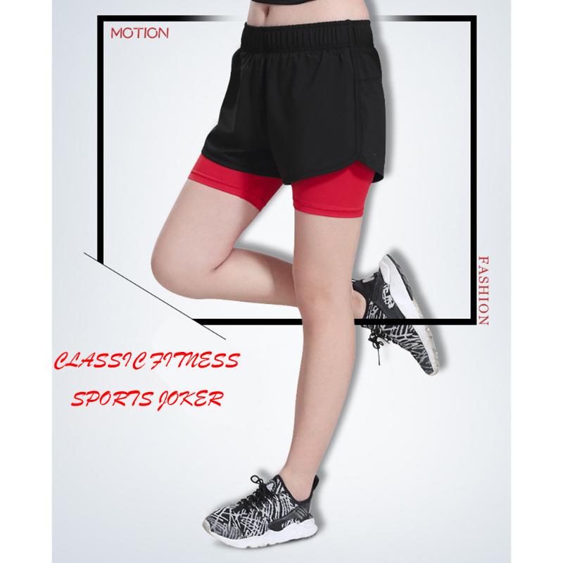 

Gym Fitness Sports runing Shorts Women Yoga Shorts Middle Waisted Elastic Quick Dry Running, Gray