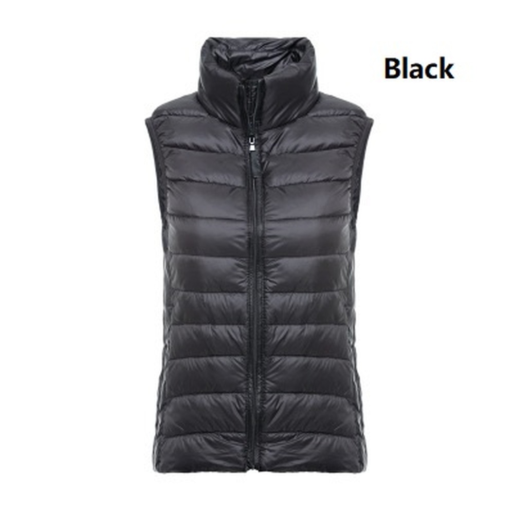 

ZOGGA Women Winter Coat Sleeveless Vest Slim Solid Lady Down Jacket Vest Tank Top Warm Clothes Casual Women Parka 2019, Red