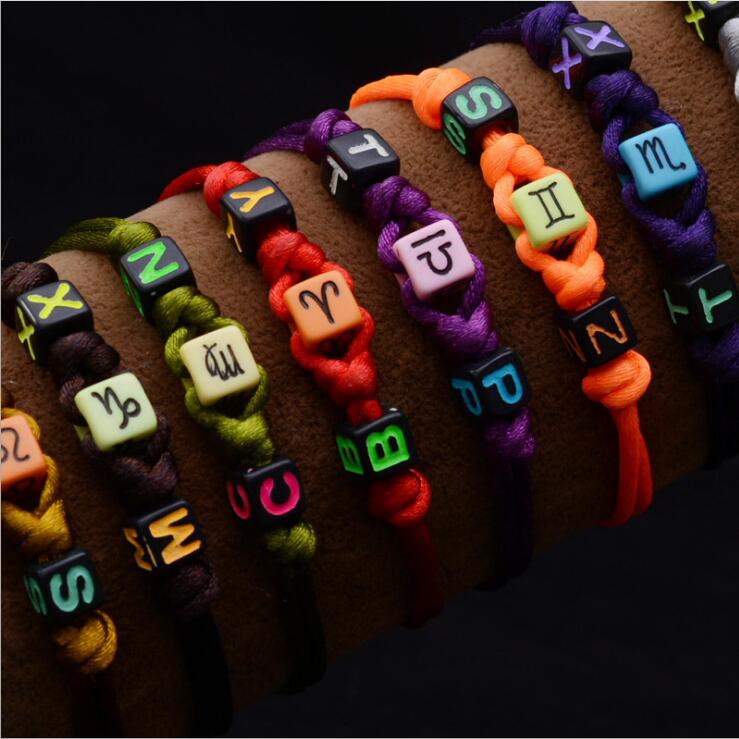 

12 Zodiac Signs Lucky Charm Bracelet European and American style Handmade Constellation Jewelry for women Aquarius to Capricorn
