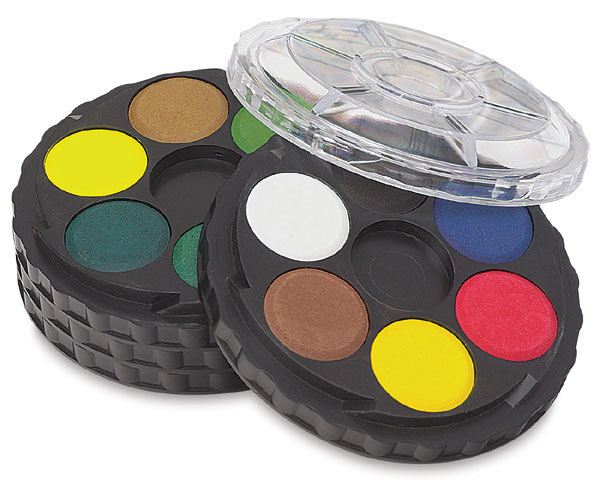 

Koh-I-Noor 12/24/36 Watercolor Wheel Stack Pack and Sakura Water Color Brush Set