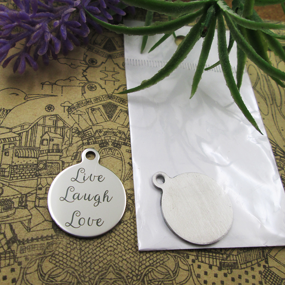 

40pcs--"live laugh Love"stainless steel charms more style for choosing DIY Charms pendants for necklace