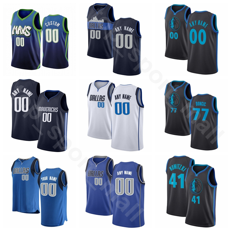 

Screen Print Basketball Luka Doncic Jersey Dirk Nowitzki Tim Hardaway Jr. Kristaps Porzingis Seth Curry Jalen Brunson Men Women Kids, Men black