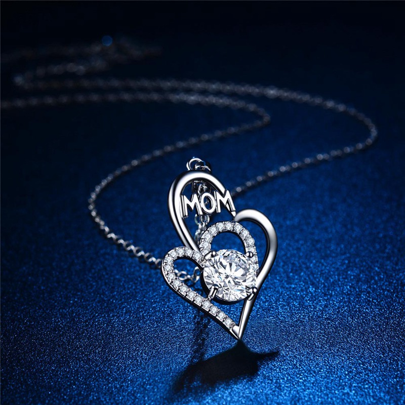 

Pendant Necklaces MOM Necklace Mother's Day Double Heart Gift