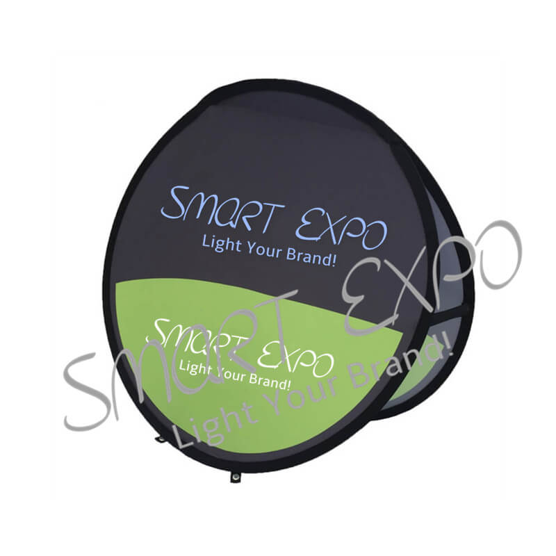 

Pop Up A Frame Dia74 cm Foldable Outdoor Double-Sided Fabric Banner with Custom Fabric Printed Banner Portable Carry Bag