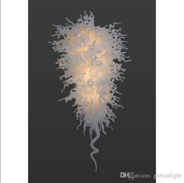 

Modern White Murano Glass LED Chandelier Art Designed Home Decor Art Blown Glass Italy Designed Chandelier