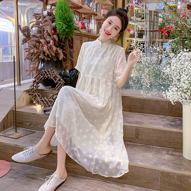 

9033# Maternity Dress Summer Short Sleeve Cotton Easy Matching Loose Stylish Dress for Pregnant Women Mom, Beige