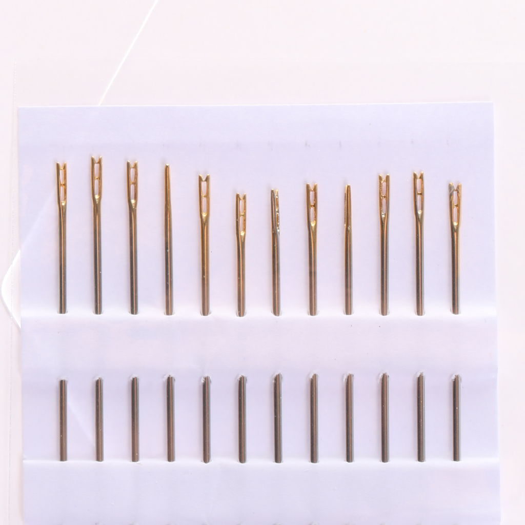 

5 sheets assorted self threading sewing needles home household tools, Black