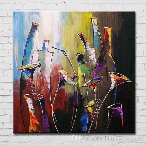 

A. Top aritist High Quality Handpainted & HD Print Modern Abstract Wine Art Oil Painting On Canvas Wall Art Home Office Deco g145