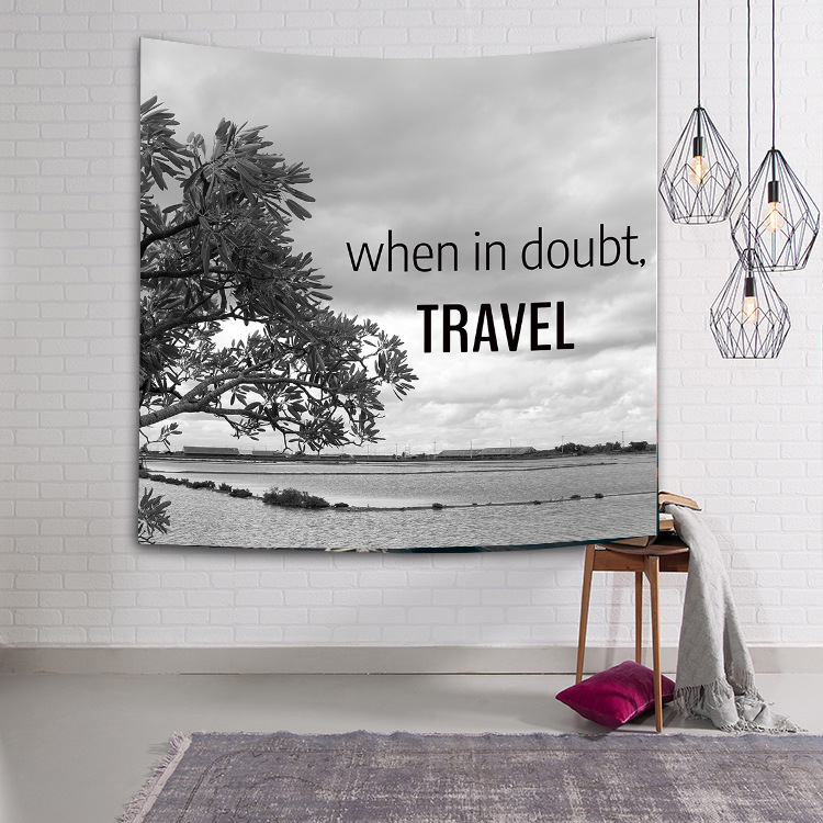 

When in Doubt Travel Motivation Home Outdoor Decorative Outdoor Tapestry Wall Hanging Sheets Picnic Cloth Decor Gift