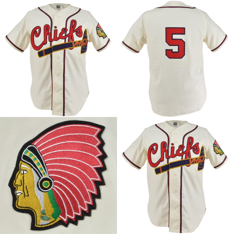 

Hartford 1949 Home Jersey Custom Men Women Youth Baseball Jerseys Any Name And Number Double Stitched, White number 5 no name