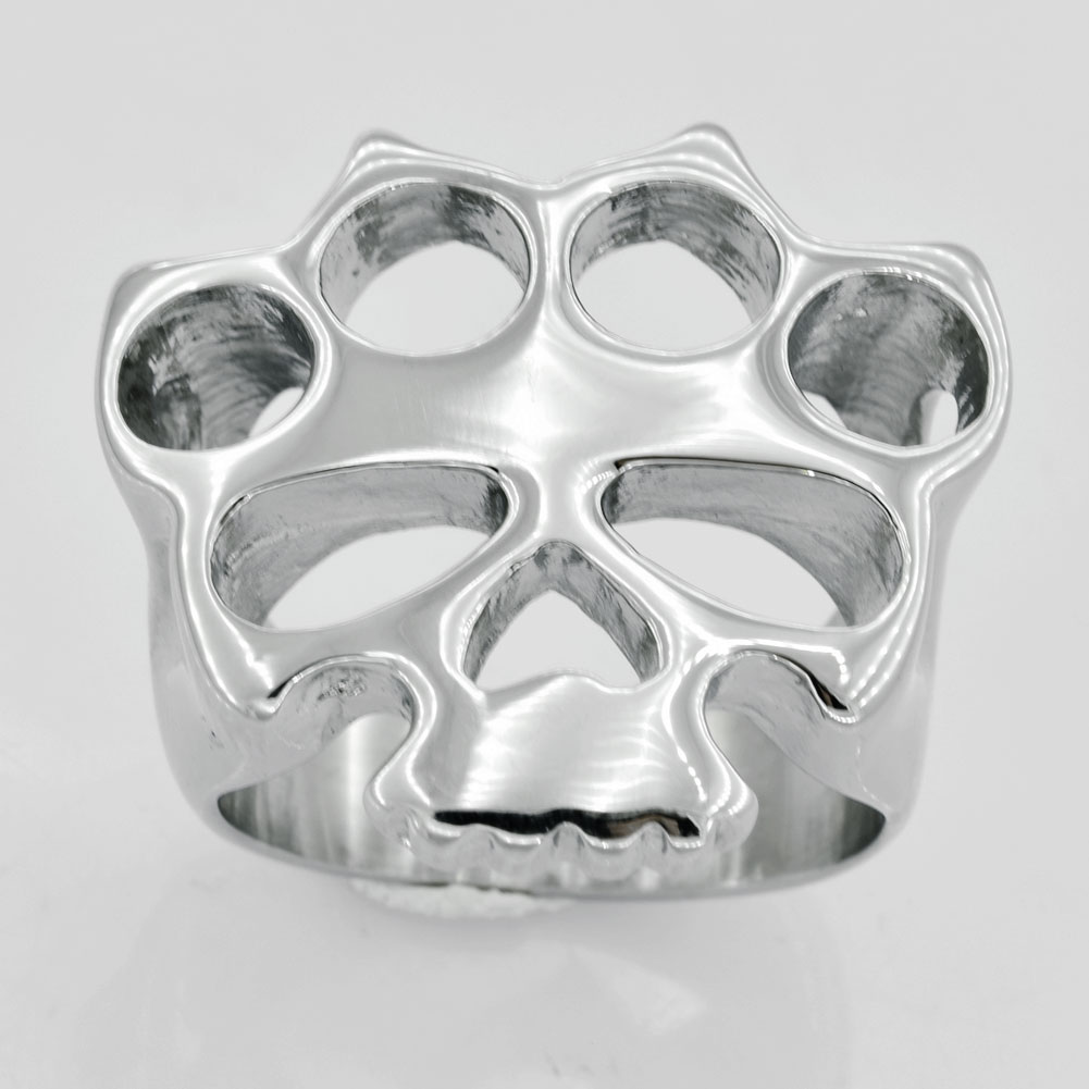 

FANSSTEEL stainless steel vintage mens or wemens jewelry Handcuffs Skull Outlaw Biker RING number RING FSR11W47
