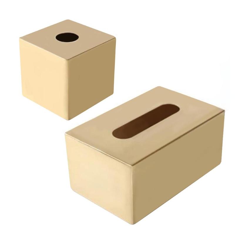 

Nordic Style Tissue Box Adorable House Square Tissue Box Holder Retangular Stainless Steel For Home Bedroom Office