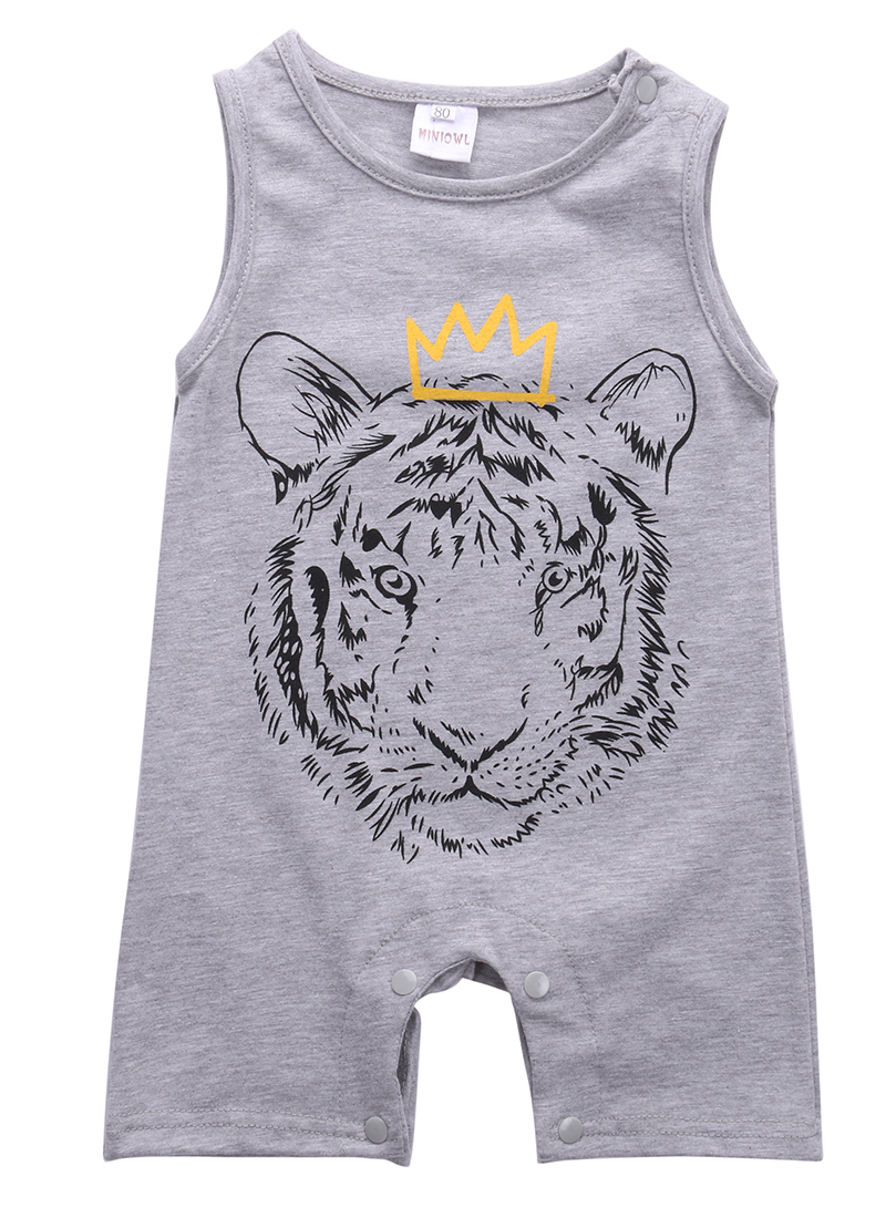 

US STOCK 0-2Y Summer Newborn Baby Girl Boy Romper Bodysuit Jumpsuit Sunsuit Fashion Casual Cute Soft Sleeveless Loose Toddler Baby Romper