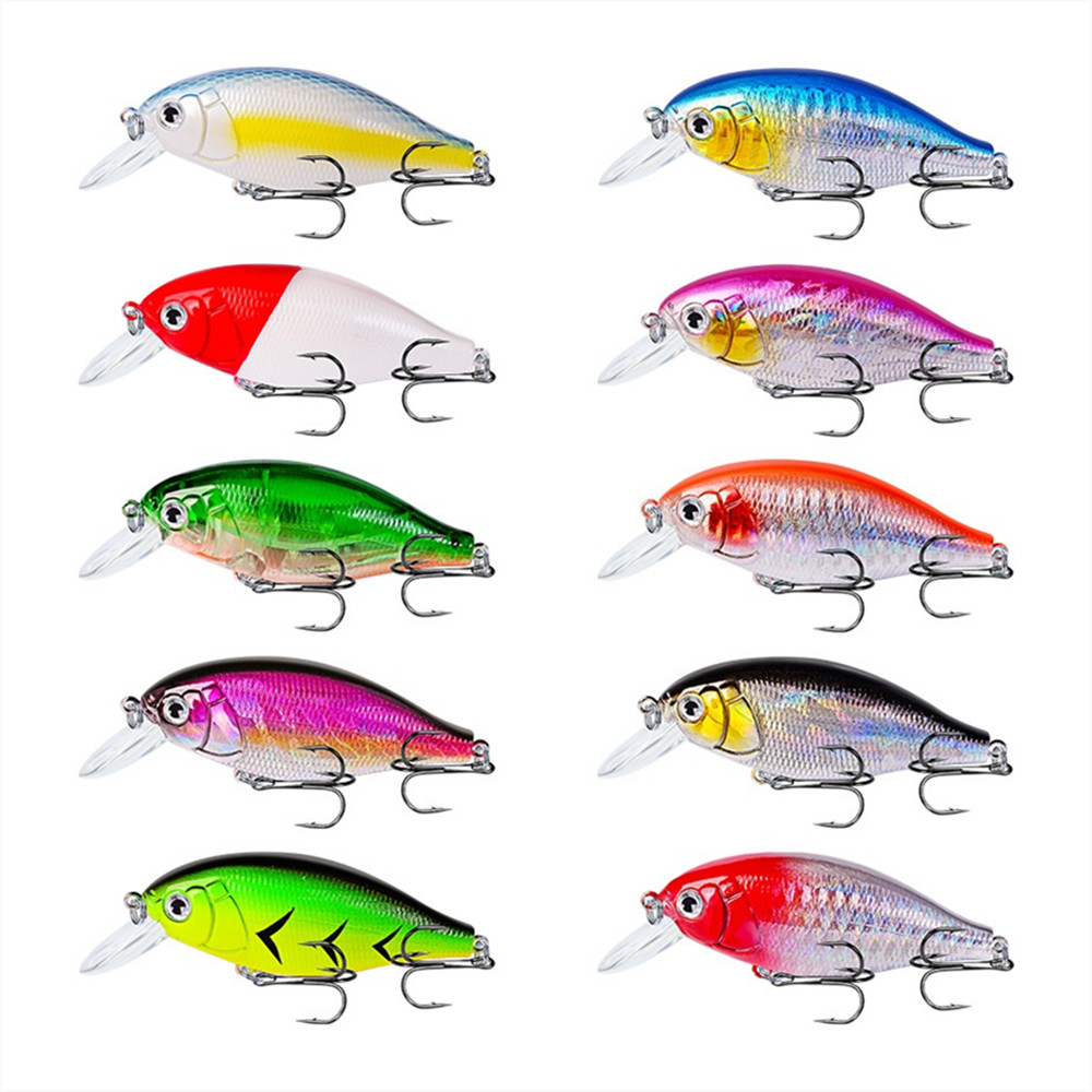 

10 Color 7cm 13.24g Crank Hard Baits & Lures 6# Hook Fishing Hooks Fishhooks Artificial Plastic Bait Pesca Accessories