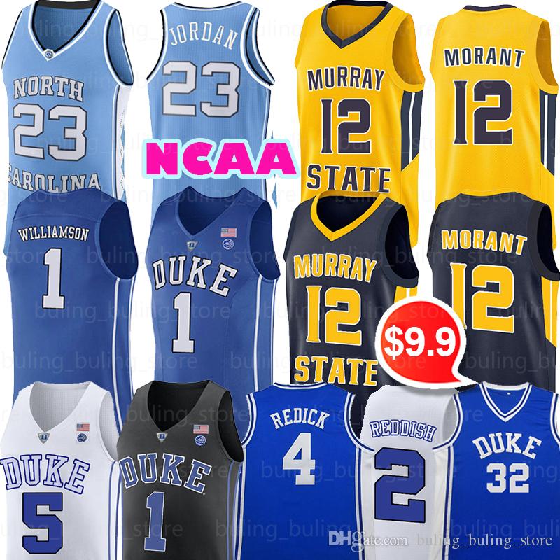 

James 23 LeBron Zion 1 Williamson Duke Blue Devils College Jerseys Ja 12 Morant NCAA Iverson 3 Allen Wade 3 Dwyane North Carolina