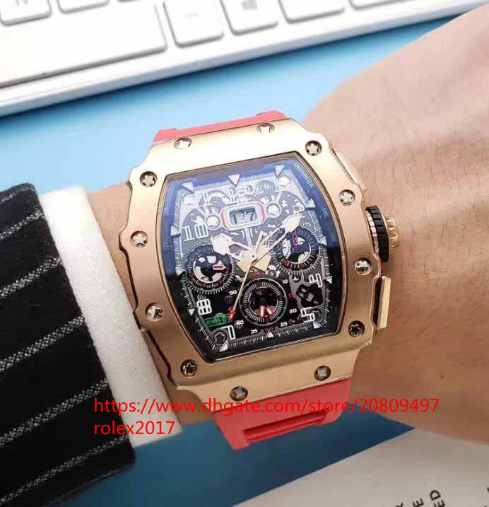 

Mens Model Movement Watch 50X40mm Hollow multi-function watch Offensive game Automatic Mens Asia 2813 Watch Watches RM11-03 Wristwatches