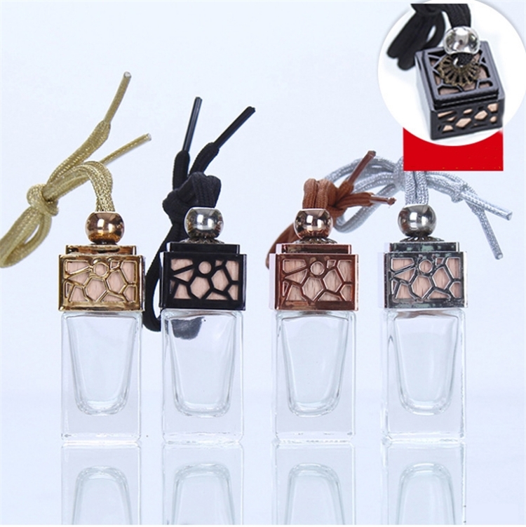 

Perfume Bottle Cube Perfume Empty Glass Bottles Car Hanging Air Freshener Ornament 5ML Fragrance Empty Glass Bottles F0136