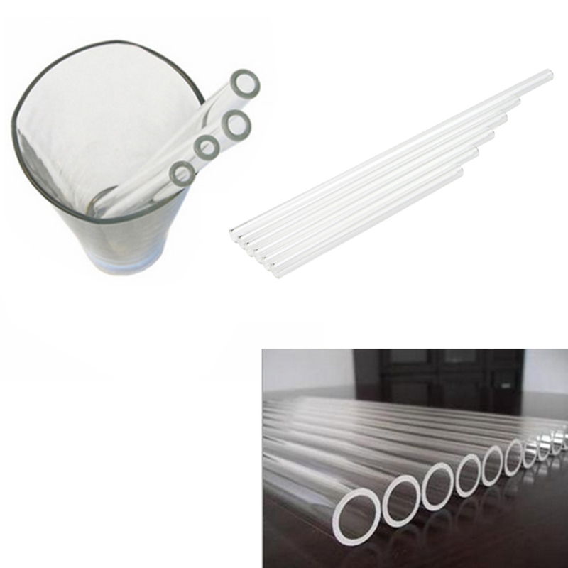 

Reusable Thick Straws Wedding Birthday Party Clear Glass Drinking Straws