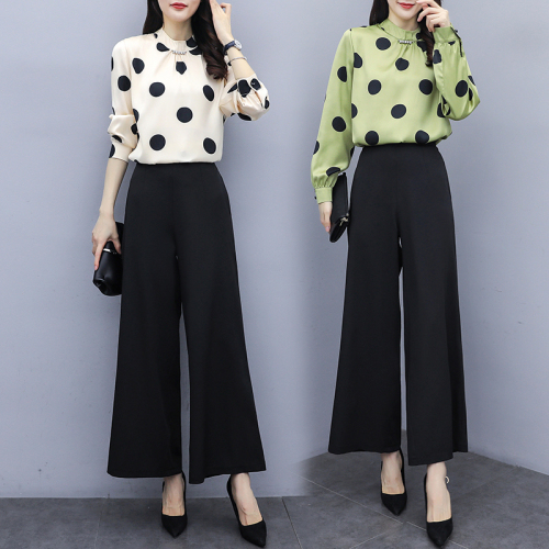

Polka Dot 2 Piece Office Set Women Korean Women Two Piece Outfits Ensemble Femme 2 Sets Womens Outfits Woman Suit, Green