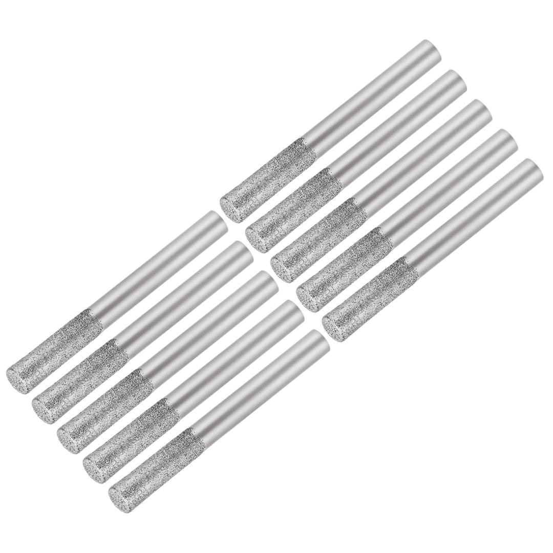 uxcell Diamond Burrs Grinding Drill Bits for Carving Rotary Tool 1//4-Inch Shank 6mm Pointed 150 Grit 2 Pcs