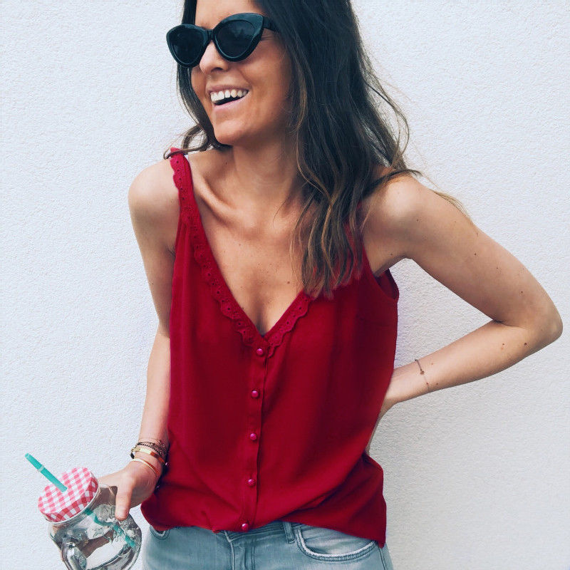 

Women Casual Loose Summer Top Lace Sleeveless Blouse Breathable Basic Vest loungewear Solid debardeur femme camisetas mujer, White