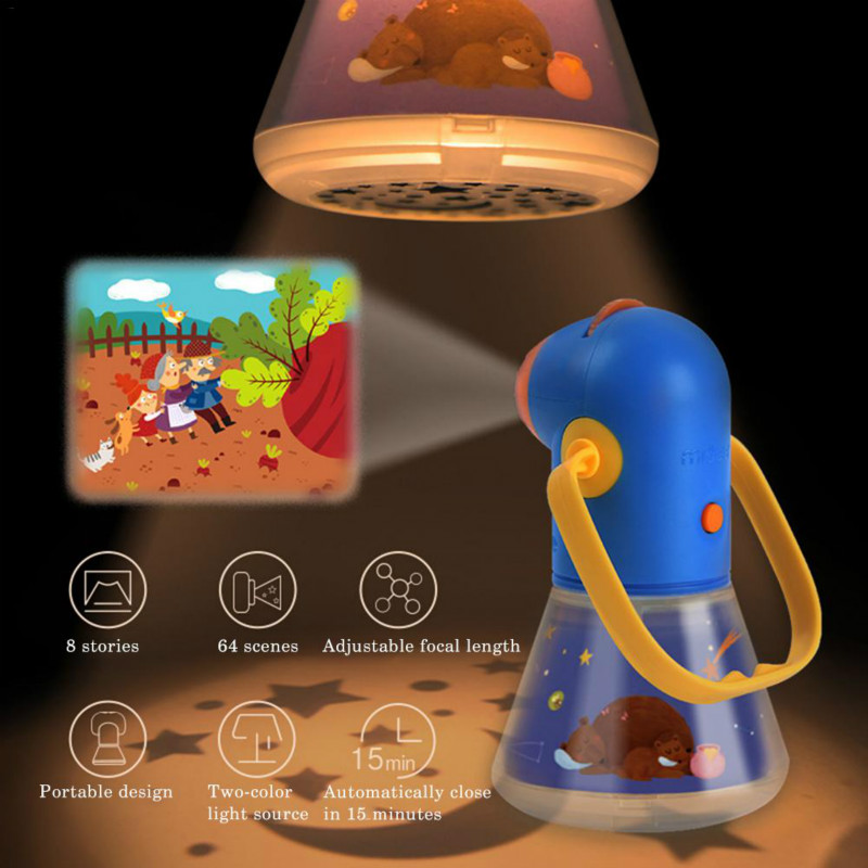Projektör Işık Torch Oyuncaklar Masallar Hikayesi Kitap Seti Bebek Mini Tiyatro Gelişim Oyunları Fener Yıldızlı Gökyüzü Uyku Lambası Çocuk Hediye