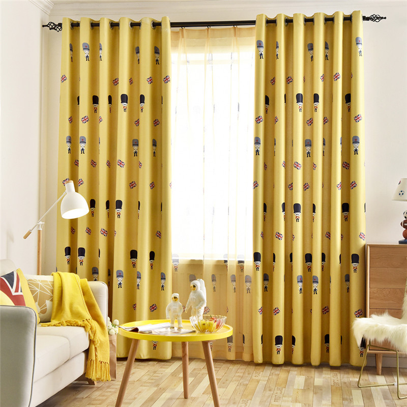 2019 Soldier Printed Kids Blackout Curtains For Boys Bedroom Jarl