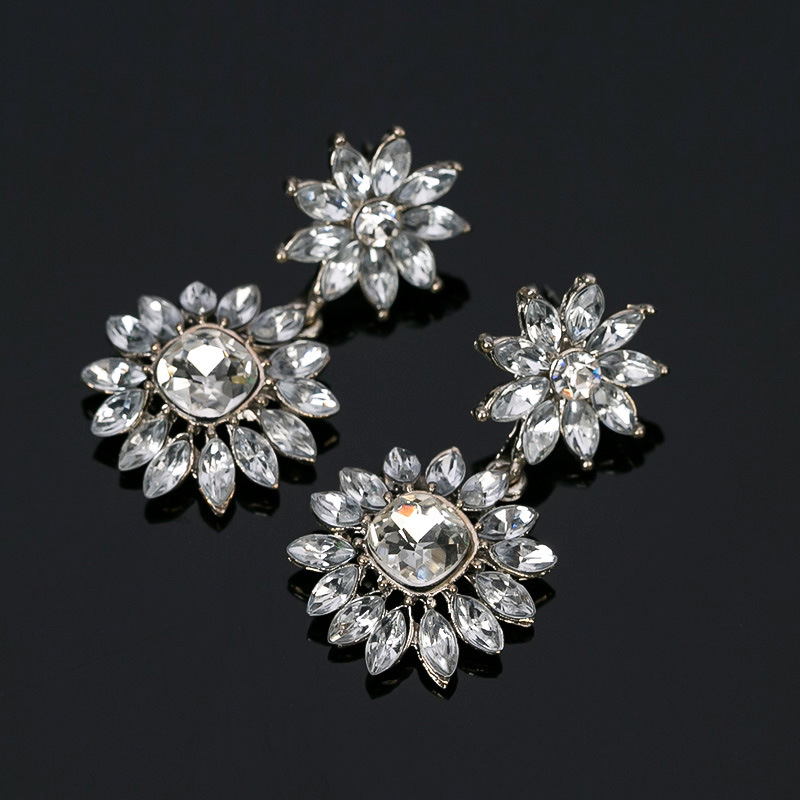 

Feathers Earring Product Flower Crystal Eardrop All-match Accessories