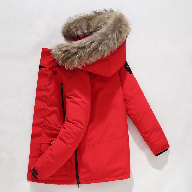 

Winter Jacket Men Parkas Down Jacket Coat White Duck Down Parkas Thick Warm Fur Hooded Overcoat Men Windbreaker Snow, Beige