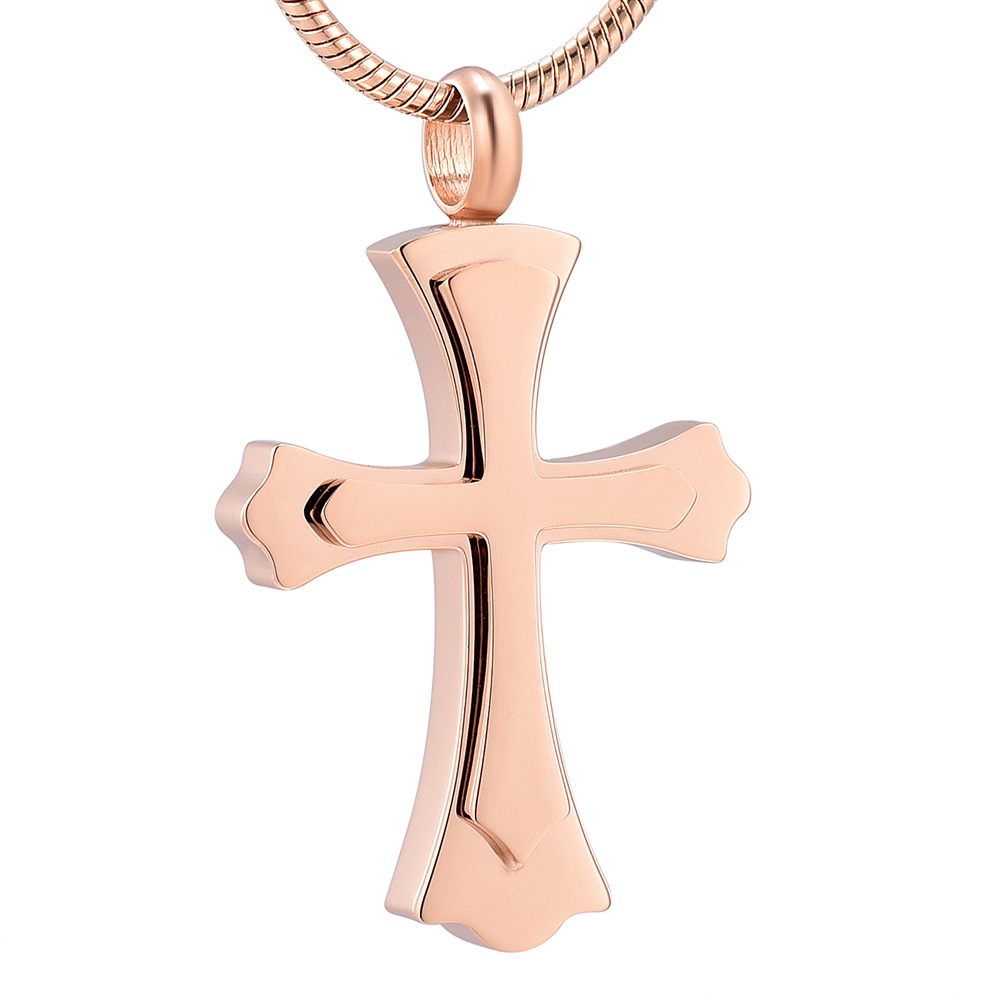 

IJD12236 Waterproof High Quality Cross Cremation Necklace for Men Women Gift Memorial Urn Locket Stainless Steel Cremation Jewelry