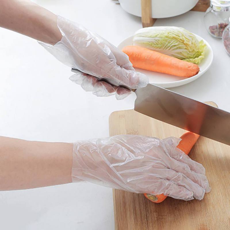 

100PCS/Set Plastic Gloves Disposable Gloves for Restaurant Kitchen BBQ Eco-friendly Fruit Vegetable
