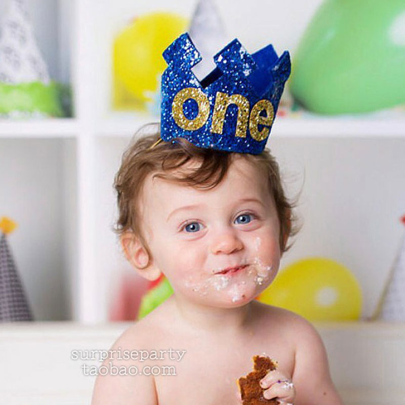 

Baby Crown headbands girls Birthday Party hairbands newborn kids Hair Accessories princess Glitter Sparkle Cute Headbands, Mixed color
