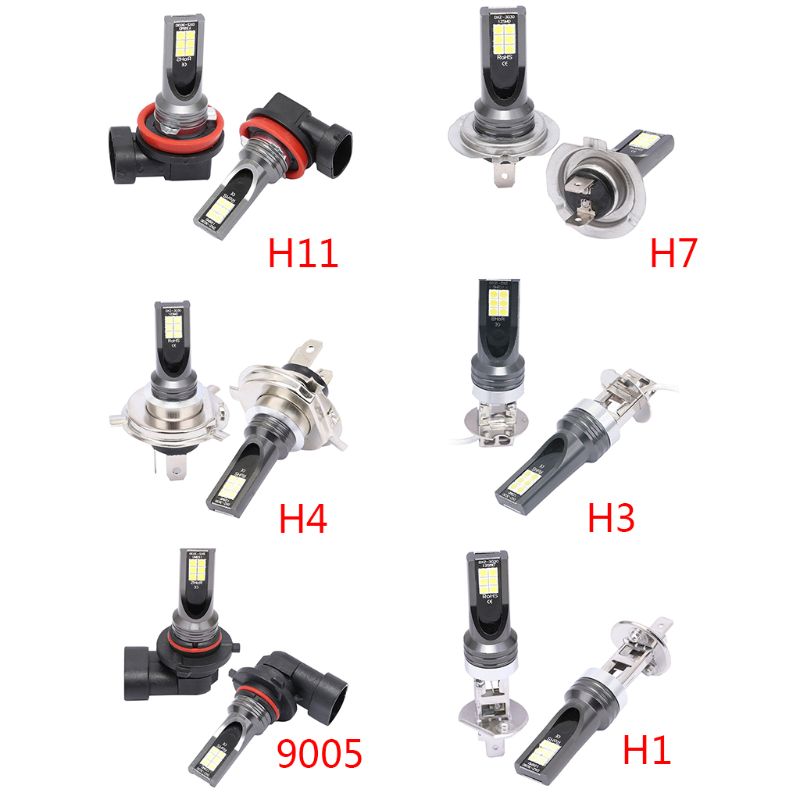 

2pcs H1/H3/H4/H7/ H8 H9 H11/9005 9006 Car LED Fog Lights Headlight Bulbs DC12-24V Golden/Cold White/White Blue Auto Fog Lamp C45, As pic