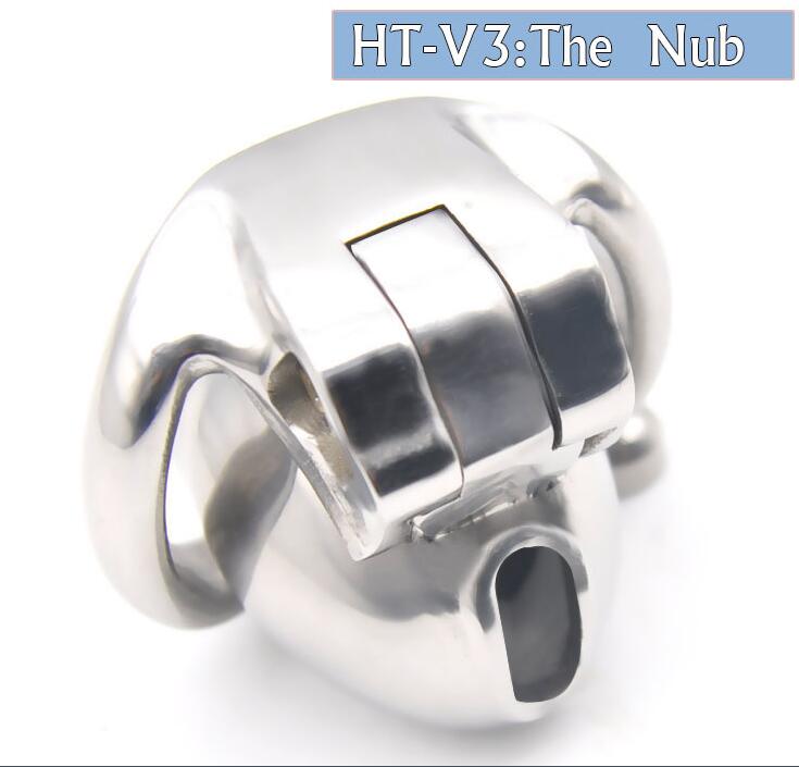 

Latest Design The Nub of HT V3 316 Stainless Steel Male Cock Cage With Penis Ring Bondage Lock Chastity Device Adult BDSM Sex Toy A380-SS 58