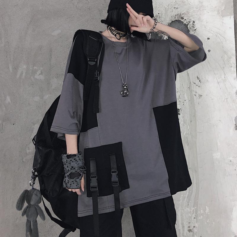 

Unisex oversize hip hop casual long sleeve t-shirts chic Women's Clothing loose summer Tees ladies tops fashion camisetas mujer, Black