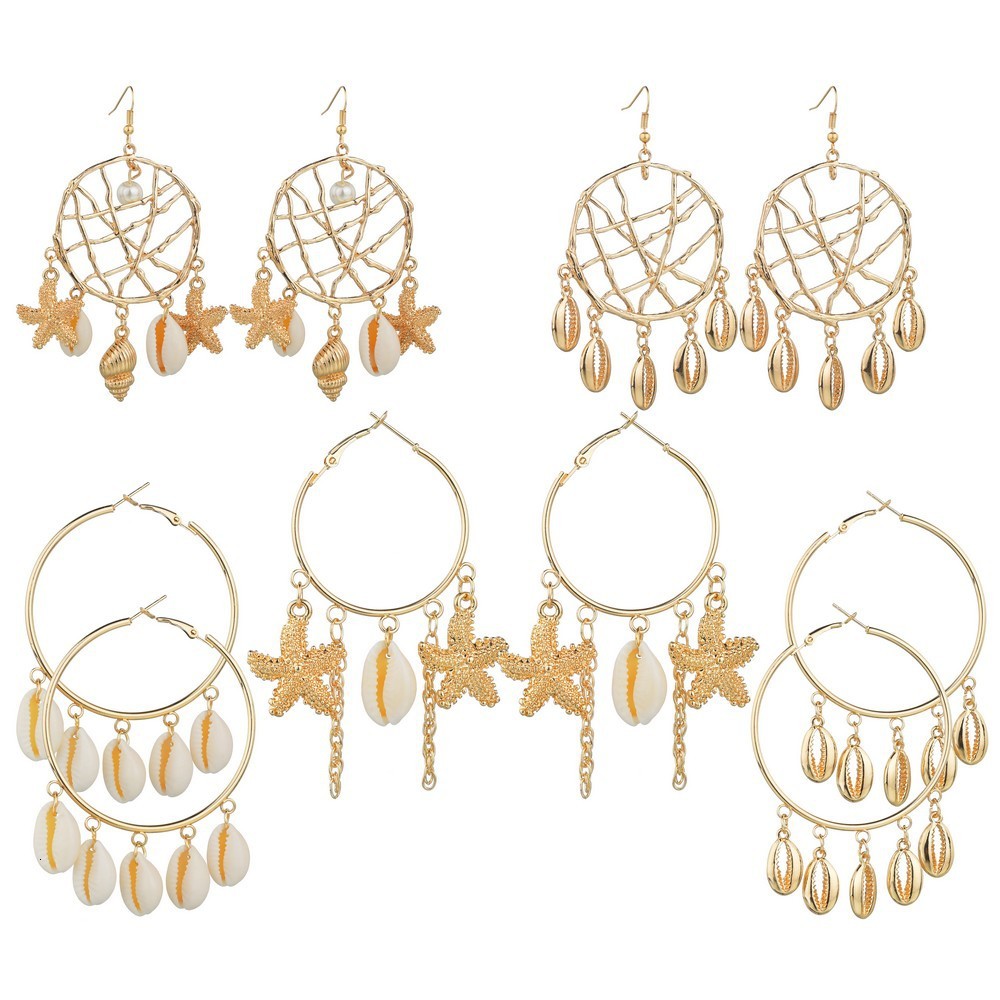 

Accessories Shell Earrings Woman Ocean Wind Conch Earring Posimi Second Metal Earrings