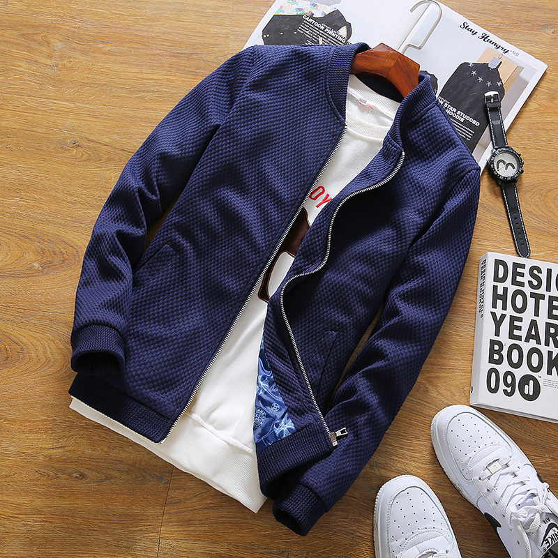 Autumn Mens Clothing Jacket Coat Men Blue Black Baseball Jacket Male Plus Size M-5XL Casual Windbreaker Bomber For Men