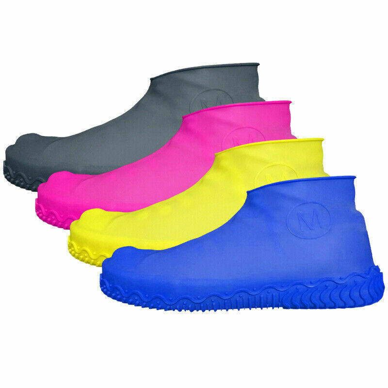 

1 Pair Rubber Reusable Latex Waterproof Rain Shoes Covers Slip-resistant Rain Boot Motorcycle Bike Overshoes Shoes Accessories
