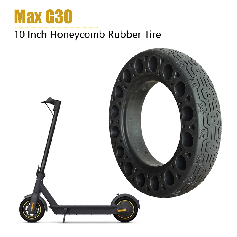 

2PCS 10 Inch Rubber Solid Tires for Ninebot Max Electric Scooter Honeycomb Absorber Damping Tyre Black