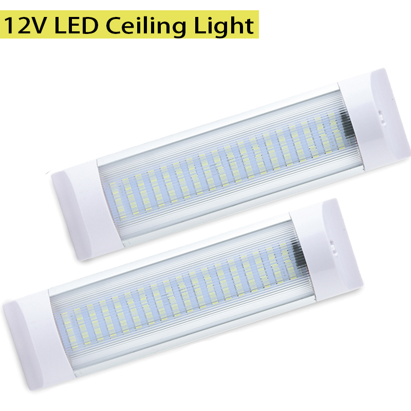 

2pcs 12V LED Interior Lights Roof Ceiling 12W Light for RV Camper Trailer Motorhome Van LED Ceiling Lamps 6500K