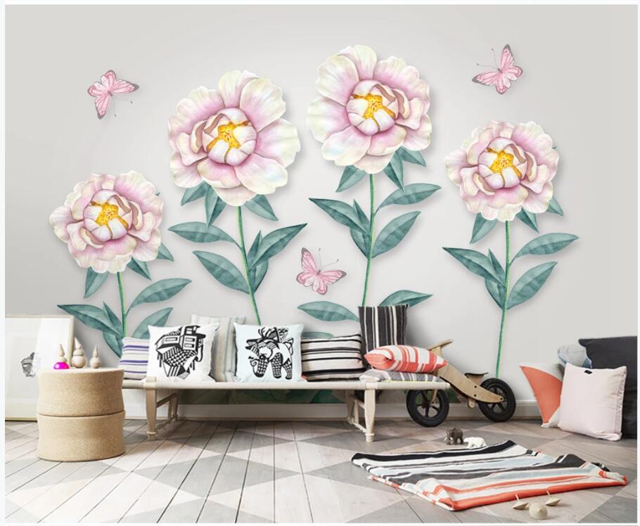 

WDBH custom photo 3d wallpaper Modern minimalistic sun flower background living room home decor 3d wall murals wallpaper for walls 3 d, Non-woven wallpaper