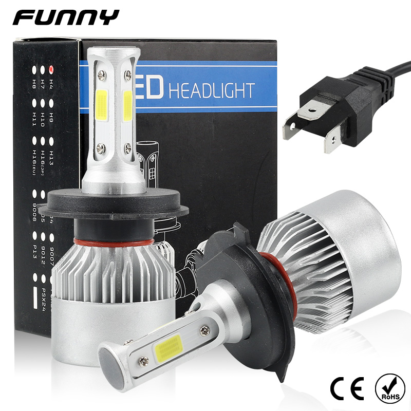 

2 PCS Car Headlight Bulbs LED S2 Car Light 6500K 10000LM 60W H1 H3 H4 H7 H8 H11 9005 9006 LED Fog Light 200M Lighting Range