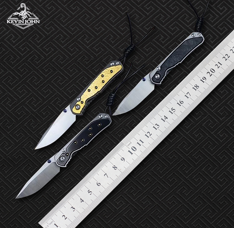 

Kevin John small sebenza 21 folding knife M390 blade TC4 Titanium handle outdoor camping hunting pocket fruit Knives EDC tools