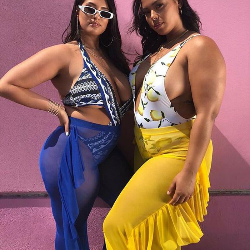 

Women 2020 Sexy Mesh Sheer Trousers Bikini Cover Up Beach Transparent Pants High Waist Fishnet Hollow Side Ruffle Wide Leg Pants