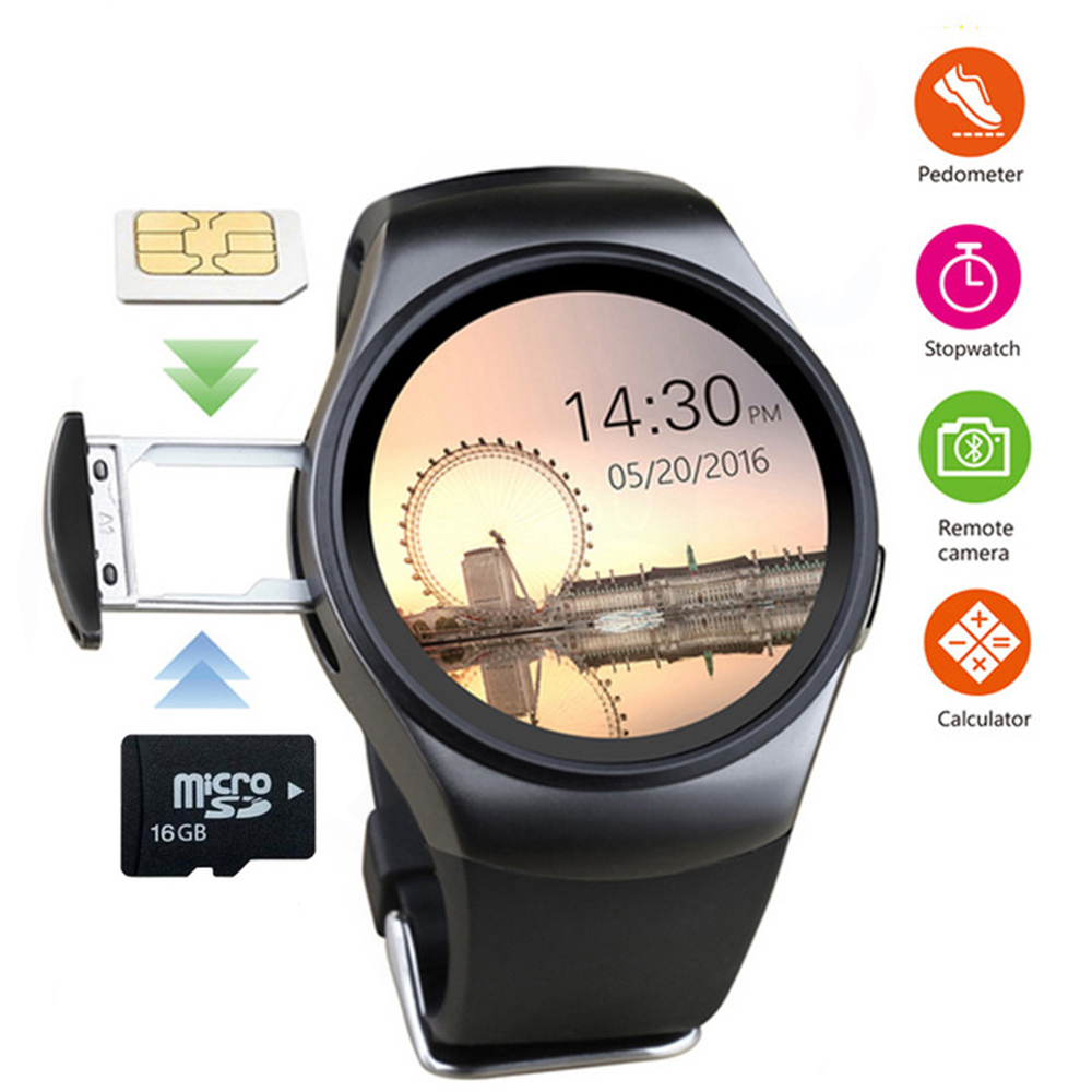 

Smart Watch Men KW18 Bluetooth Smart Watches Heart Rate Pedometer SIM Smartwatch Answer Call TF Phone Watch for Android IOS