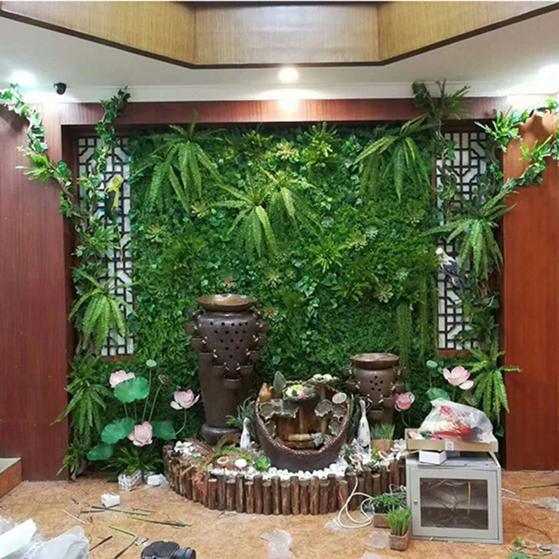 

Artificial Grass Lawn Turf Simulation Plants Landscaping Flower Wall Green Plastic Lawn Door Shop Image Backdrop Grass Flores, 100pcs 12cm