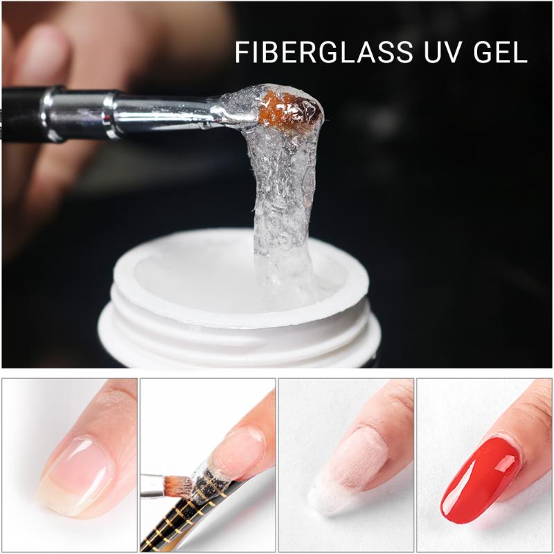 

2020 UV Fiber Base Coat Nail Gel 15g Repairing Broken Nails Phototherapy Gel Soak Off Strong UV Thick Builder Wholesale, Fiber gel