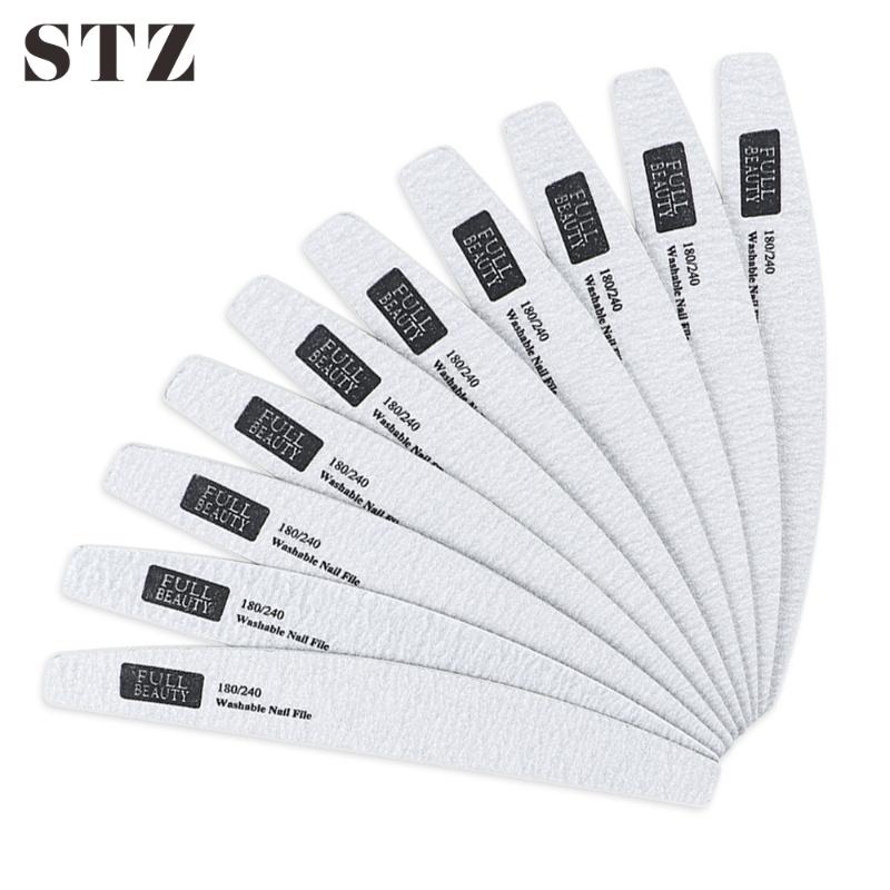 

10pcs Wooden Nail Files Grey Buffer Block Set Washable Sanding Polishing Manicure Pedicure Professional Nail File Tools #1577