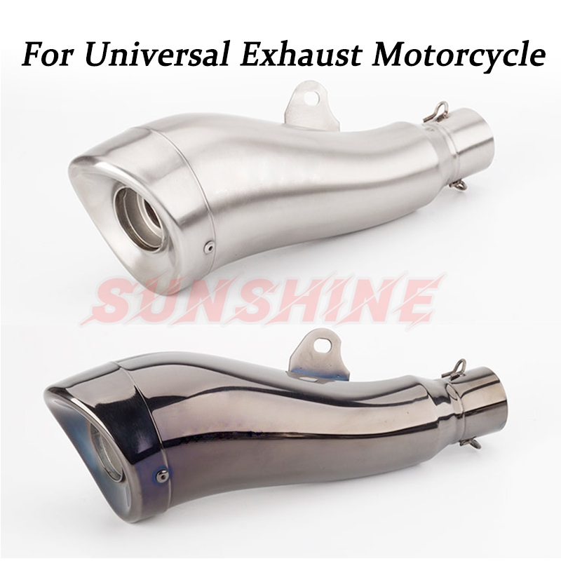 

Motorcycle Exhaust Echappement Escape Moto Pitbike GP Pipe Universal Exhuast Pipe For gsr750 CB1000R nmax 125 ltz400 MT09 R6 ATV