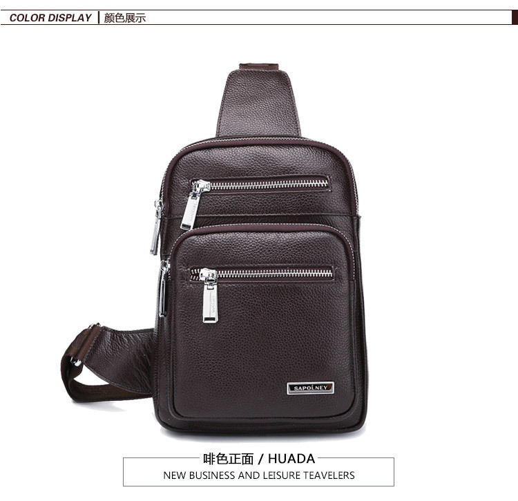Genuine Leather Shoulder Bag Mens Handbag Cowhide Messenger Bag Briefcase G12